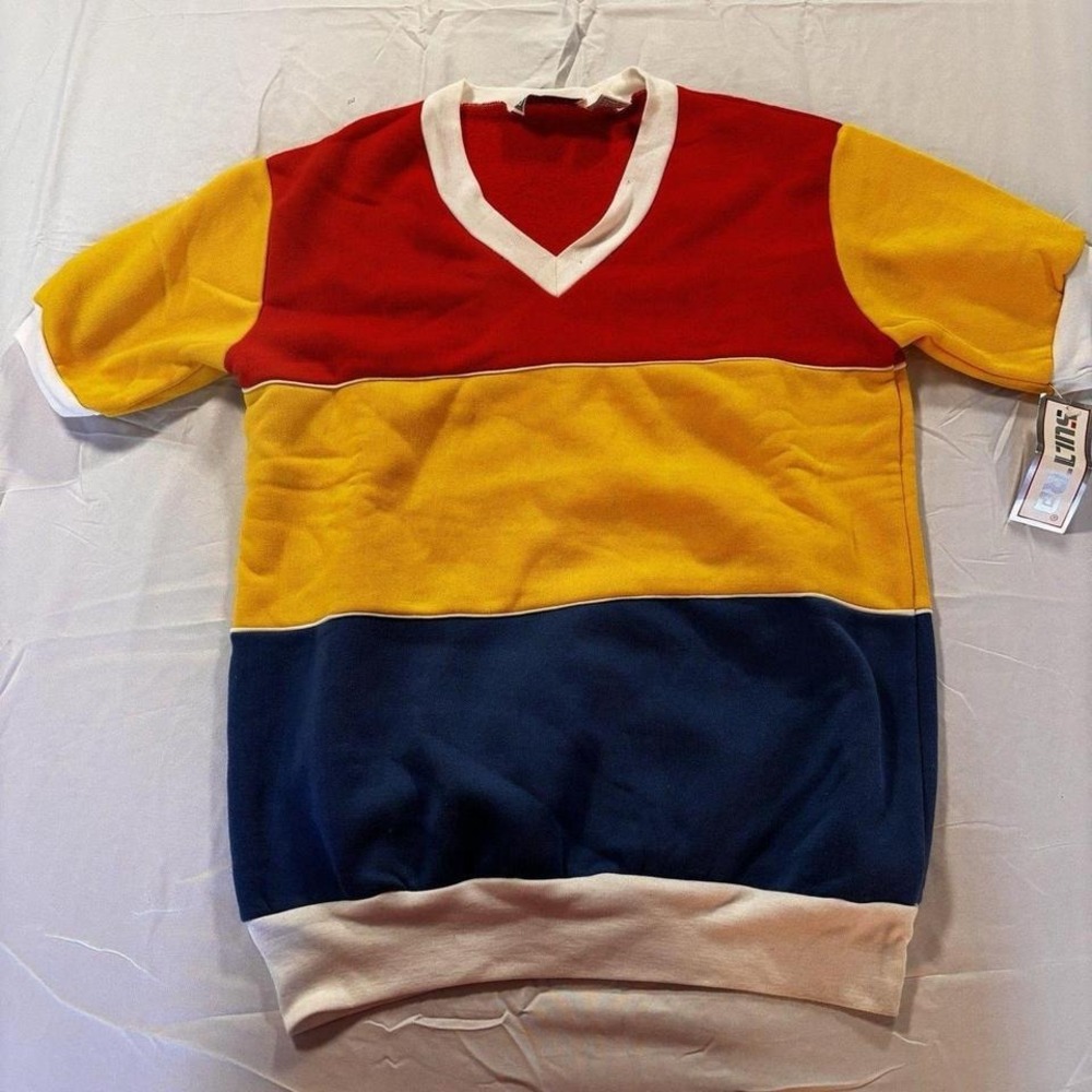 NWT VINTAGE 80S COLORBLOCK TEE‎ SIZE MEDIUM